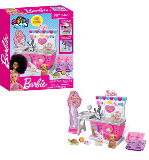 Cra-Z-Art Тесто для лепки Barbie Зоомагазин с формами, набор 10ед