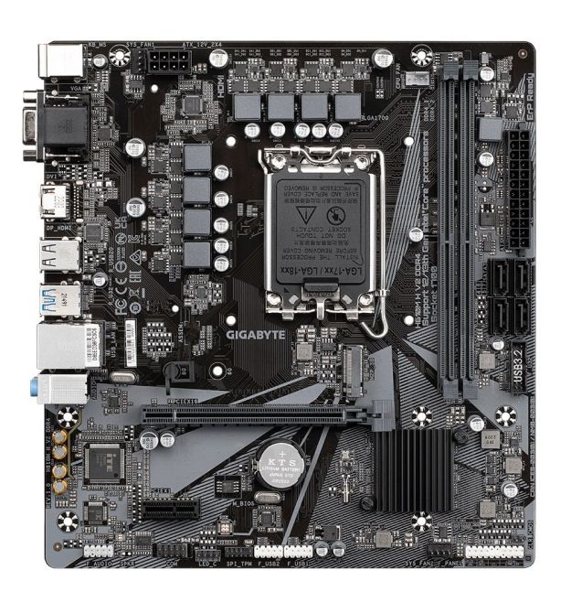Gigabyte Материнская плата H610M H V2 s1700 H610 2xDDR5 HDMI D-Sub mATX