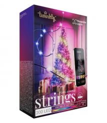 Twinkly Гирлянда Smart LED Twinkly Candies Pearl RGB 200 IP20 12м USB-C кабель зеленый