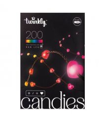 Twinkly Гирлянда Smart LED Twinkly Candies Heart RGB 200 IP20 12м USB-C кабель зеленый