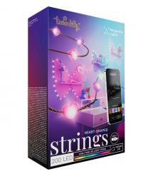 Twinkly Гирлянда Smart LED Twinkly Candies Heart RGB 200 IP20 12м USB-C кабель зеленый