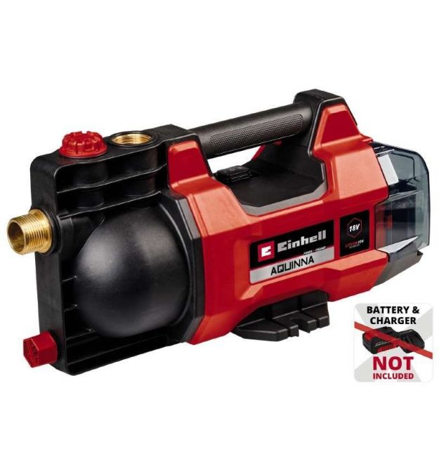 Einhell Насос садовый аккумуляторный AQUINNA 18/28, PXC, 2800л/ч, 18В, 2.5бар, глубь 6м, 2.55кг, без АКБ и ЗП
