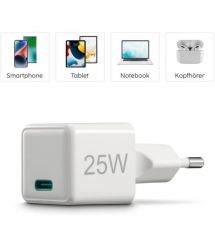 HAMA Зарядное устройство сетевое 25Вт USB-С, PD