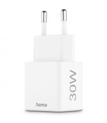 HAMA Зарядное устройство сетевое 30Вт USB-С/USB-A, PD/QC