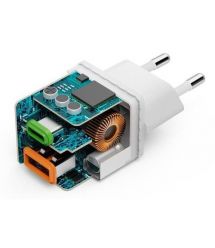 HAMA Зарядное устройство сетевое 30Вт USB-С/USB-A, PD/QC