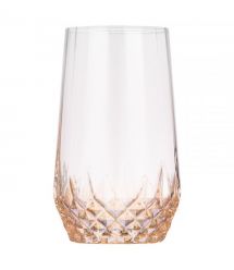 ARDESTO Набор стаканов высоких Black Mars Favola 460мл, 2шт, стекло, прозрачно-золотистый