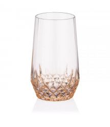 ARDESTO Набор стаканов высоких Black Mars Favola 460мл, 2шт, стекло, прозрачно-золотистый