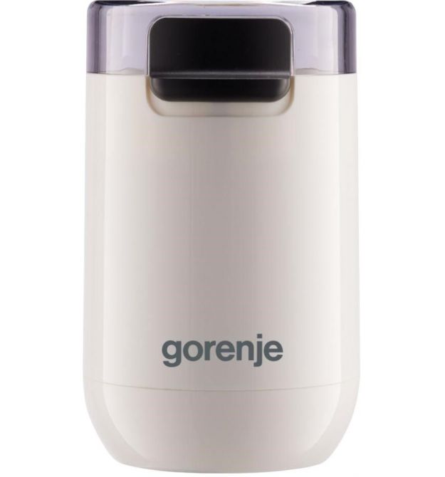Gorenje Кофемолка роторная 150Вт, объем зерен-45г, 3 степени помола, пластик/металл, белый