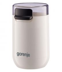 Gorenje Кофемолка роторная 150Вт, объем зерен-45г, 3 степени помола, пластик/металл, белый