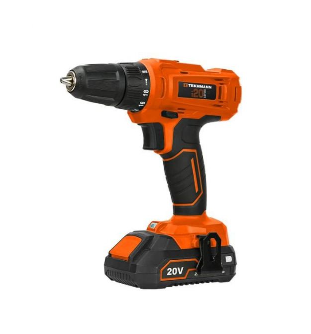 TEKHMANN Шуруповерт-дрель аккумуляторная TCD-30/i20 KIT 20В 30 Нм 1x2.0А·час 0-400·1500об·мин 1.7кг