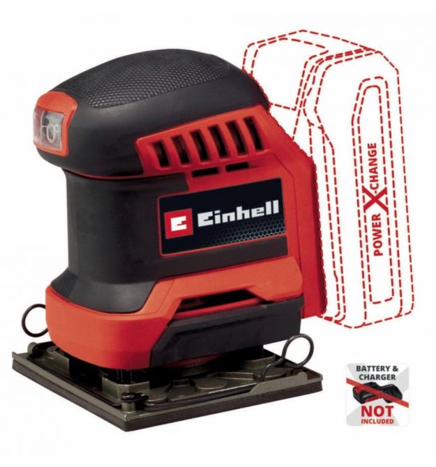 Einhell Шлифмашина вибрационная аккумуляторная TE-OS 18/113 Li-Solo 18, 113х101мм 1.04кг без АКБ и ЗП