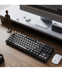 Keychron Клавиатура механическая C1 Pro 87Key, K pro Brown, USB-A, QMK/VIA, EN/UKR, RGB, черный