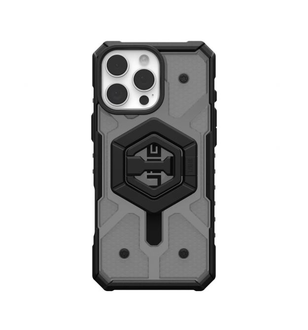 UAG Чехол+магнитное кольцо-держатель для iPhone 16 Pro Max, Pathfinder Clear Magsafe, Ash/Black Stand