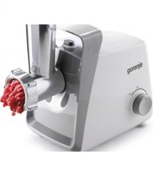Gorenje Мясорубка, 1600Вт, 2,2кг/мин, 2 решетки, пластик, белый