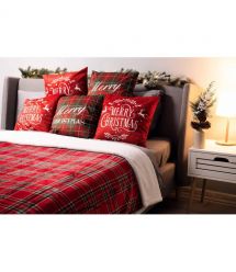 ARDESTO Плед Sherpa 160х200см, 100% полиэстер, клетка, красный