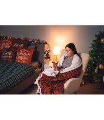 ARDESTO Плед Sherpa 160х200см, 100% полиэстер, клетка, красный