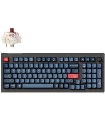Keychron Клавиатура механическая V5 Max 100Key, Gateron Jupiter Brown, Knob, WL/BT/USB-A, Hot-Swap, QMK, EN/UKR, RGB, черный