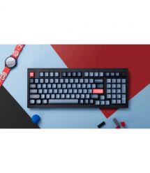 Keychron Клавиатура механическая V5 Max 100Key, Gateron Jupiter Red, Knob, WL/BT/USB-A, Hot-Swap, QMK, EN/UKR, RGB, черный