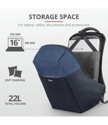 Trust Рюкзак Nox Anti-theft 16" BLUE