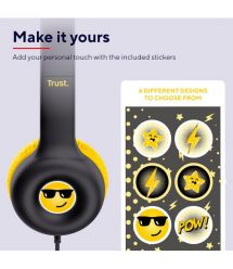 Trust Наушники Nouna Headphones mini-jack, Mic, Черный