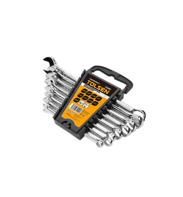 Tolsen Ключи гаечные Профи, набор 8шт, двусторонние, 5/16,3/8,7/16,1/2,9/16,5/8,11/16,3/4, CrV