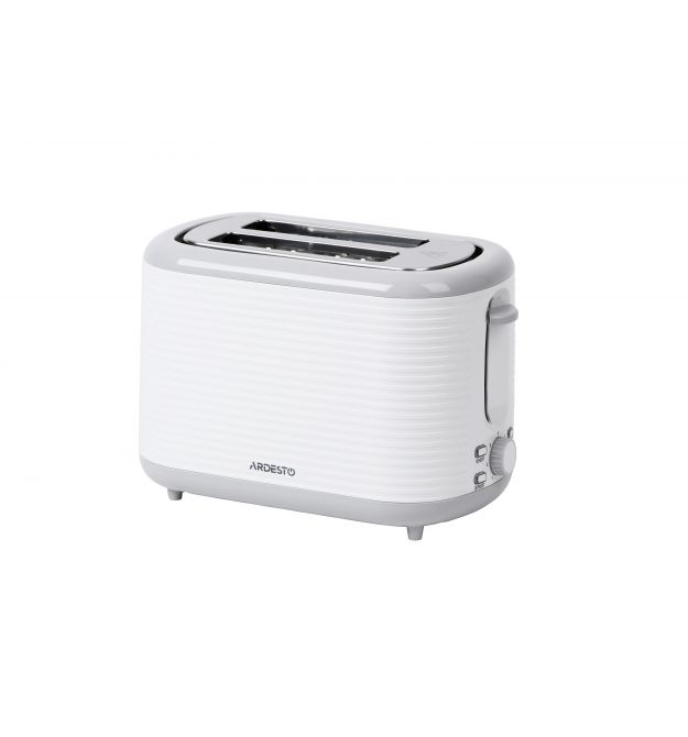 ARDESTO Тостер White stripes T-F17WG 930Вт, пластик, белый+серый
