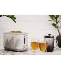 ARDESTO Тостер White stripes T-F17WG 930Вт, пластик, белый+серый