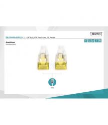 Digitus Патч-корд CAT 6a S-FTP, 0,5м, AWG 26/7, Cu, LSZH, серый, 10шт.
