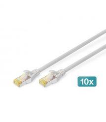 Digitus Патч-корд CAT 6a S-FTP, 1м, AWG 26/7, Cu, LSZH, серый, 10шт.