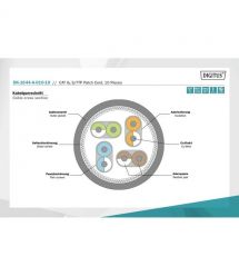 Digitus Патч-корд CAT 6a S-FTP, 1м, AWG 26/7, Cu, LSZH, серый, 10шт.