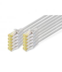 Digitus Патч-корд CAT 6a S-FTP, 1м, AWG 26/7, Cu, LSZH, серый, 10шт.