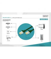 Digitus Патч-корд CAT 6а SF-UTP, 20м, AWG 26/7, Cu, LSZH, зеленый