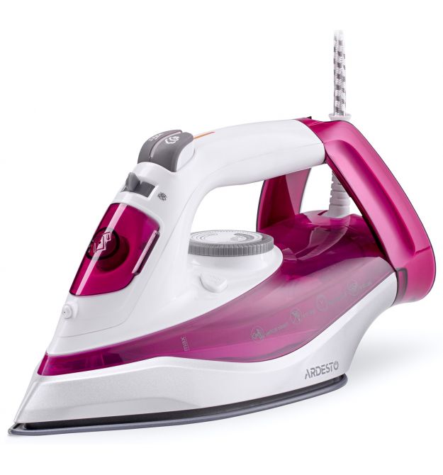 ARDESTO Праска IR-C2230-BUR, 2200Вт, 300мл, паровий удар, керам. підошва, малиновий