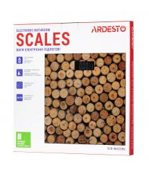 ARDESTO Весы напольные CORK, 150кг, 2хААА в компл, стекло, разноцветные