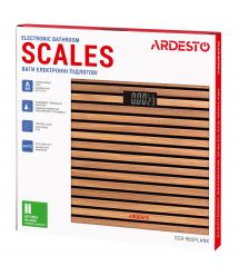 ARDESTO Весы напольные PLANK, 150кг, 2хААА в компл, стекло, разноцветные