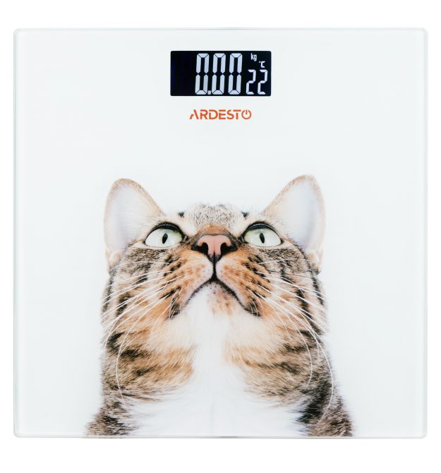 ARDESTO Весы напольные CAT, 150кг, 2хААА в компл, стекло, разноцветные