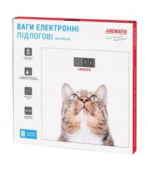 ARDESTO Ваги підлогові CAT, 150кг, 2хААА в комплекті, скло, різнокольорові