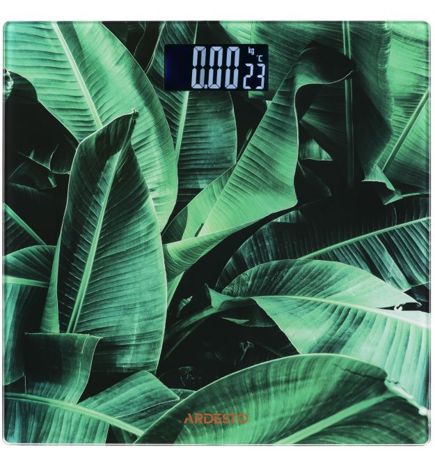 ARDESTO Весы напольные LEAVES, 150кг, 2хААА в компл, стекло, разноцветные
