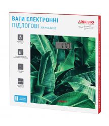 ARDESTO Весы напольные LEAVES, 150кг, 2хААА в компл, стекло, разноцветные