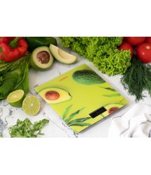 ARDESTO Весы кухонные AVOCADO, 5кг, 2хААА в компл, стекло, разноцветный