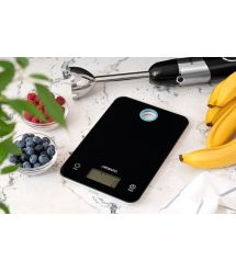 ARDESTO Весы кухонные, 5кг, 2хCR2032 в компл, стекло, черный