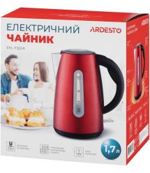ARDESTO Електрочайник EKL-F300R 1.7л/2200Вт/strix контроль/нерж сталь/червоний