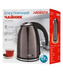 ARDESTO Електрочайник EKL-F340BRZ 1.7л/2200Вт/strix контроль/нерж. сталь/бронзовий