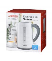 ARDESTO Электрочайник EKL-F17WG 1.7л/2150Вт/strix контроль/цвет белый + серый