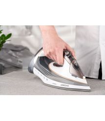 ARDESTO Утюг IR-B2245-E, 2400Вт, 400мл, паровой удар, электр.управл., керам. подошва, бело-серый