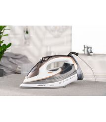 ARDESTO Утюг IR-B2245-E, 2400Вт, 400мл, паровой удар, электр.управл., керам. подошва, бело-серый