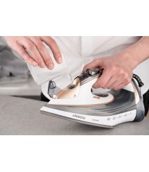 ARDESTO Праска IR-B2245-E, 2400Вт, 400мл, паровий удар, електр. керування, керам. підошва, біло-сірий