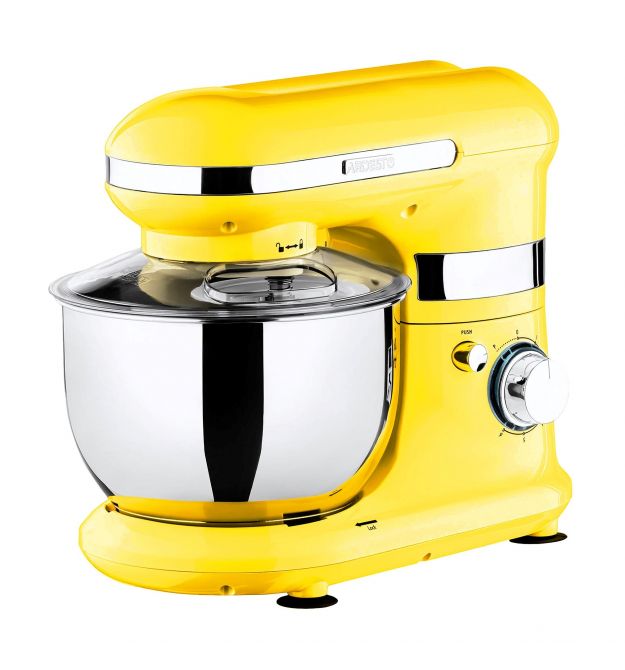 ARDESTO Міксер планетарний KSTM-8044, 800Вт, насадки -3, чаша -нерж., сталь, 4л , PULSE-режим, жовтий