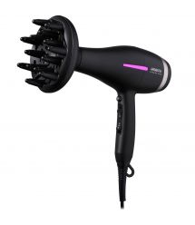 ARDESTO Фен Violet PRO HD-Y223PRO, 1850-2200Вт, 2 швидкості , 3темп.режими, дифузор, чорний