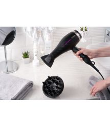 ARDESTO Фен Violet PRO HD-Y223PRO, 850-2200Вт, 2 скорости, 3 темп.режима, диффузор, черный